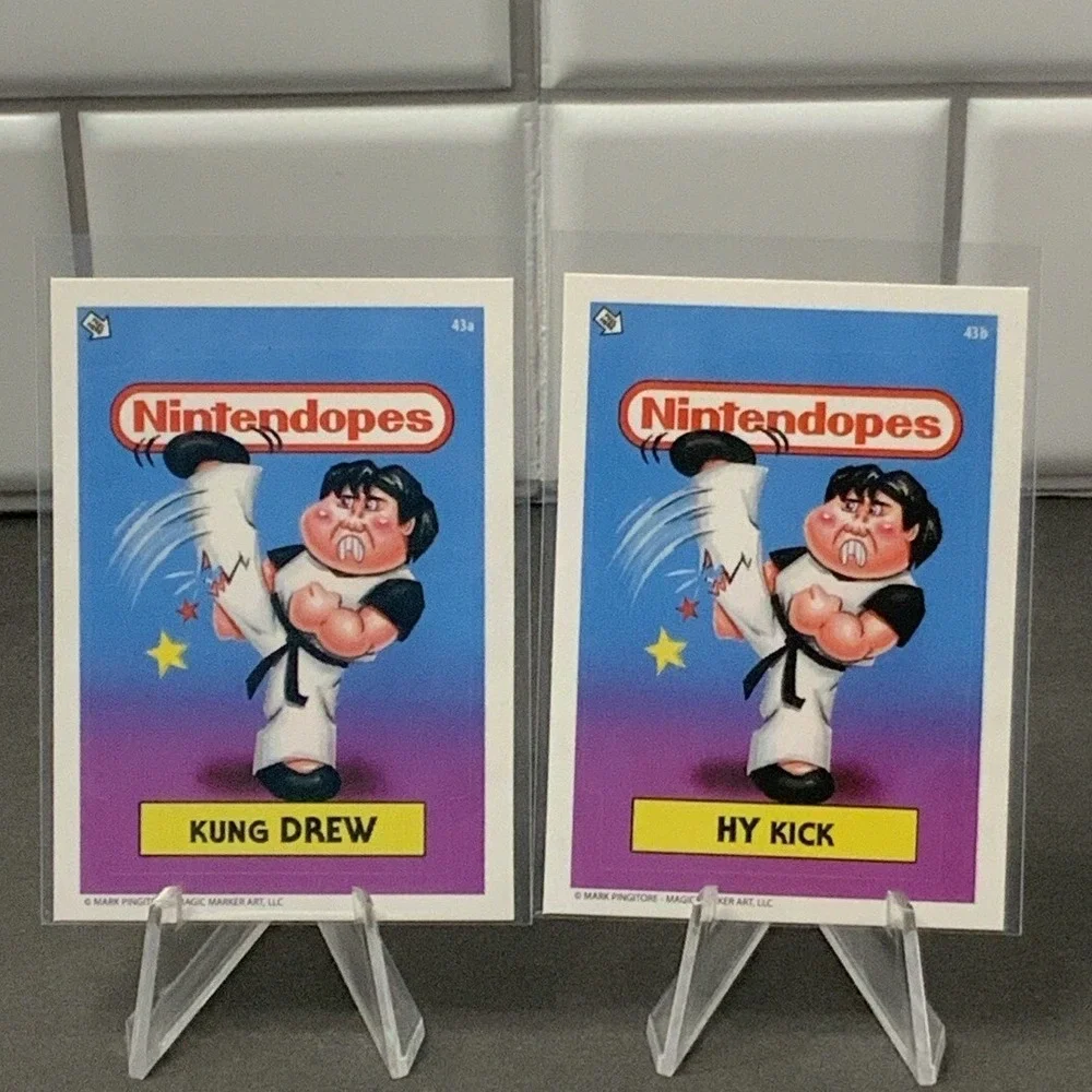Kung-Fu‎ Nintendo Nintendopes Spoof Garbage Pail Kids 2 Card Set